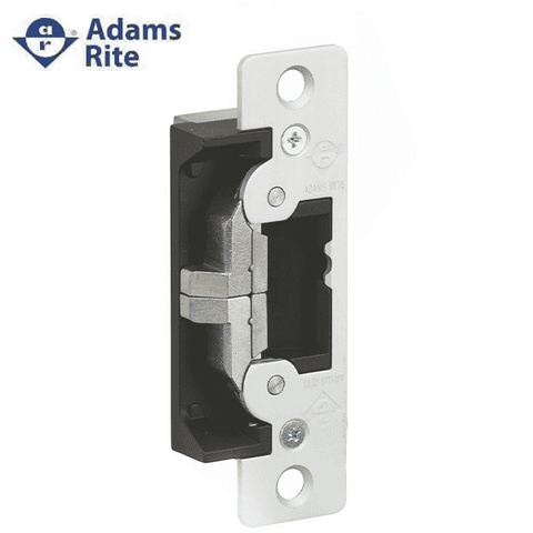 Adams Rite - 7430 - Electric Strike for Adams Rite or Deadlatches or Cylindrical Locks - 1/2" to 5/8" Latchbolt - Anodized Aluminum - Fail Safe/Fail Secure - 1-1/4" x 6-7/8" - Flat Radius Plate - 12/24 VDC - UHS Hardware Adams Rite - 7430 - Electric Strike for Adams Rite or Deadlatches or Cylindrical Locks - 1/2" to 5/8" Latchbolt - Anodized Aluminum - Fail Safe/Fail Secure - 1-1/4" x 6-7/8" - Flat Radius Plate - 12/24 VDC - UHS Hardware