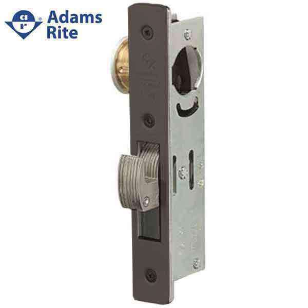 Adams Rite - MS Deadlock - MS1850S-45X - 1-1/2" Backset - ANSI Size - Hook Bolt - Flat Faceplate - Dark Bronze - Metal Door - UHS Hardware Adams Rite - MS Deadlock - MS1850S-45X - 1-1/2" Backset - ANSI Size - Hook Bolt - Flat Faceplate - Dark Bronze - Metal Door - UHS Hardware
