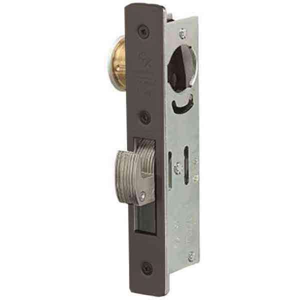 Adams Rite - MS Deadlock - MS1850S-45X - 1-1/2" Backset - ANSI Size - Hook Bolt - Flat Faceplate - Dark Bronze - Metal Door - UHS Hardware Adams Rite - MS Deadlock - MS1850S-45X - 1-1/2" Backset - ANSI Size - Hook Bolt - Flat Faceplate - Dark Bronze - Metal Door - UHS Hardware