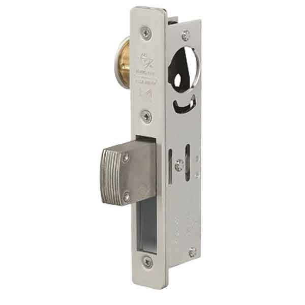 Adams Rite - MS Deadlock - MS1850SN - 1-1/2" Backset - ANSI Size - Straight Bolt - Flat Faceplate - Aluminum - Metal / Wood Door - UHS Hardware Adams Rite - MS Deadlock - MS1850SN - 1-1/2" Backset - ANSI Size - Straight Bolt - Flat Faceplate - Aluminum - Metal / Wood Door - UHS Hardware
