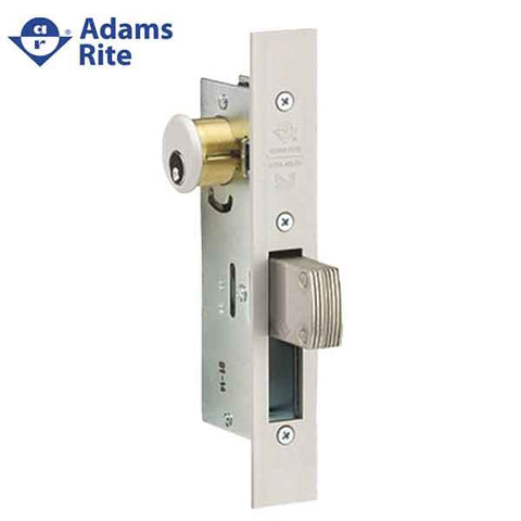 Adams Rite - MS Deadlock - MS1850SN - 1-1/2" Backset - ANSI Size - Straight Bolt - Flat Faceplate - Aluminum - Metal / Wood Door - UHS Hardware Adams Rite - MS Deadlock - MS1850SN - 1-1/2" Backset - ANSI Size - Straight Bolt - Flat Faceplate - Aluminum - Metal / Wood Door - UHS Hardware
