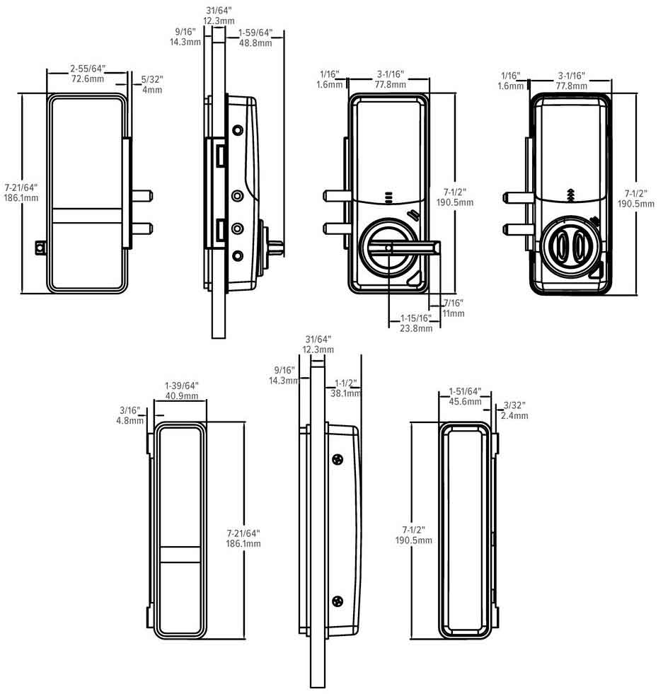 Adams Rite - RITE Touch -1050 Digital Glass Door Lock - w Thumb Turn - UHS Hardware Adams Rite - RITE Touch -1050 Digital Glass Door Lock - w Thumb Turn - UHS Hardware