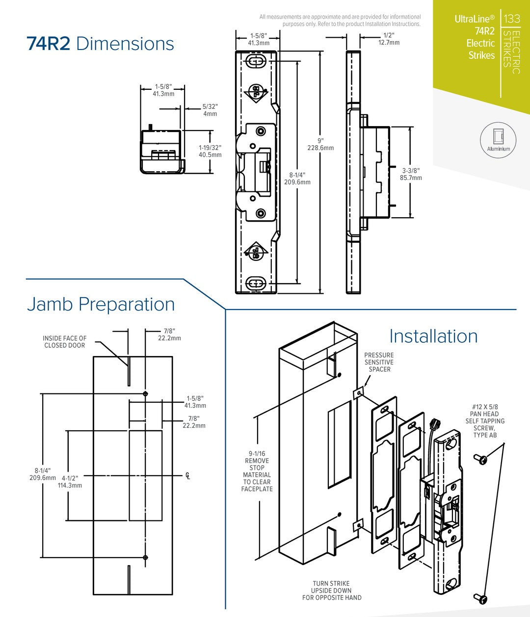 Adams Rite - 74R2 - Electric Strike for Narrow Stile Rim Exit Devices - 1/2" Pullman Latchbolt - Anodized Aluminum - Fail Safe/Fail Secure - 12/24 VDC - UHS Hardware Adams Rite - 74R2 - Electric Strike for Narrow Stile Rim Exit Devices - 1/2" Pullman Latchbolt - Anodized Aluminum - Fail Safe/Fail Secure - 12/24 VDC - UHS Hardware