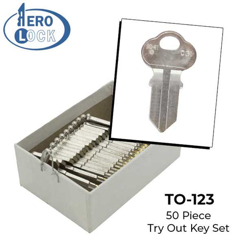 AeroLock - TO-123 - Chicago Double-Sided Wafer Locks Try-Out Set - 50 Keys - UHS Hardware AeroLock - TO-123 - Chicago Double-Sided Wafer Locks Try-Out Set - 50 Keys - UHS Hardware