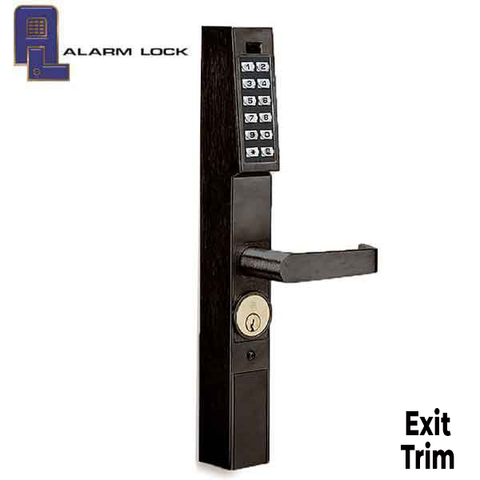 Alarm Lock Trilogy - DL1200ET - Narrow Stile Keypad Exit Lever Lock - 10B - Durondic Bronze - Grade 1 - UHS Hardware Alarm Lock Trilogy - DL1200ET - Narrow Stile Keypad Exit Lever Lock - 10B - Durondic Bronze - Grade 1 - UHS Hardware