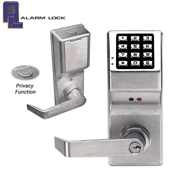 Trilogy DL4100 - Digital Lever Lock w/ Audit Trail & Privacy Feature - Satin Chrome - 26D (Alarm Lock) - UHS Hardware Trilogy DL4100 - Digital Lever Lock w/ Audit Trail & Privacy Feature - Satin Chrome - 26D (Alarm Lock) - UHS Hardware