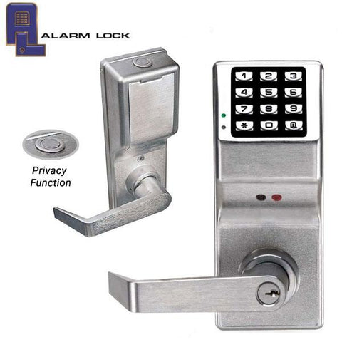 Trilogy DL4100 - Digital Lever Lock w/ Audit Trail & Privacy Feature - Satin Chrome - 26D (Alarm Lock) - UHS Hardware Trilogy DL4100 - Digital Lever Lock w/ Audit Trail & Privacy Feature - Satin Chrome - 26D (Alarm Lock) - UHS Hardware