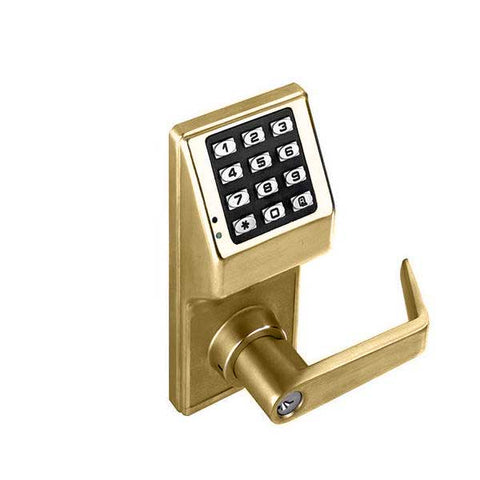Alarm Lock Trilogy - DL2700 - Keypad Lever Set - US3 - Bright Brass - Grade 1 - UHS Hardware Alarm Lock Trilogy - DL2700 - Keypad Lever Set - US3 - Bright Brass - Grade 1 - UHS Hardware