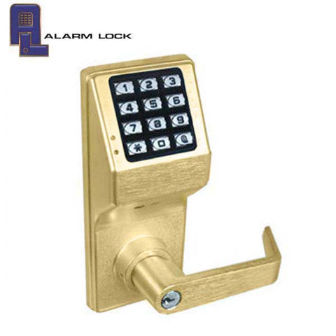 Alarm Lock Trilogy - DL2700 - Keypad Lever Set - US3 - Bright Brass - Grade 1 - UHS Hardware Alarm Lock Trilogy - DL2700 - Keypad Lever Set - US3 - Bright Brass - Grade 1 - UHS Hardware