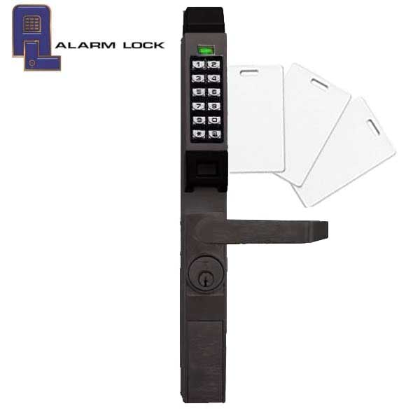 Alarm Lock Trilogy - PDL1300 - Narrow-Stile PROX Keypad Lever Lock - 10B - Oil Rubbed Bronze - UHS Hardware Alarm Lock Trilogy - PDL1300 - Narrow-Stile PROX Keypad Lever Lock - 10B - Oil Rubbed Bronze - UHS Hardware
