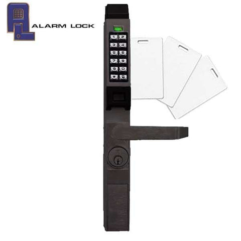 Alarm Lock Trilogy - PDL1300 - Narrow-Stile PROX Keypad Lever Lock - 10B - Oil Rubbed Bronze - UHS Hardware Alarm Lock Trilogy - PDL1300 - Narrow-Stile PROX Keypad Lever Lock - 10B - Oil Rubbed Bronze - UHS Hardware