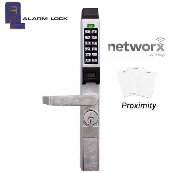 Trilogy PDL1300-NW - Narrow-Stile Digital Networx PROX Lever Lock w/ Wireless Access - Satin Chrome - 26D (Alarm Lock) - UHS Hardware Trilogy PDL1300-NW - Narrow-Stile Digital Networx PROX Lever Lock w/ Wireless Access - Satin Chrome - 26D (Alarm Lock) - UHS Hardware