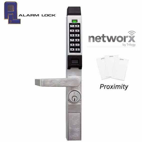 Trilogy PDL1300-NW - Narrow-Stile Digital Networx PROX Lever Lock w/ Wireless Access - Satin Chrome - 26D (Alarm Lock) - UHS Hardware Trilogy PDL1300-NW - Narrow-Stile Digital Networx PROX Lever Lock w/ Wireless Access - Satin Chrome - 26D (Alarm Lock) - UHS Hardware