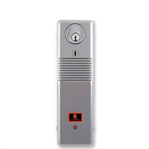Alarm Lock PG21-MS Narrow Stile Surface Mount Door Alarm - Metallic Silver - UHS Hardware Alarm Lock PG21-MS Narrow Stile Surface Mount Door Alarm - Metallic Silver - UHS Hardware