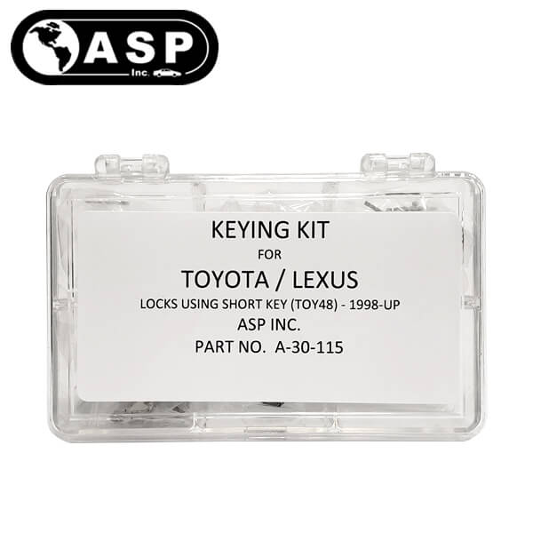 1998-2009 Lexus Short Blade / TOY48 / Keying Tumbler Kit / A-30-115 (ASP) - UHS Hardware 1998-2009 Lexus Short Blade / TOY48 / Keying Tumbler Kit / A-30-115 (ASP) - UHS Hardware