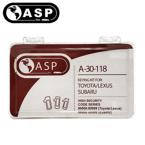 2005-2020 Toyota Lexus 80K / Subaru 90K Keying Tumbler Kit / A-30-118(ASP) - UHS Hardware 2005-2020 Toyota Lexus 80K / Subaru 90K Keying Tumbler Kit / A-30-118(ASP) - UHS Hardware
