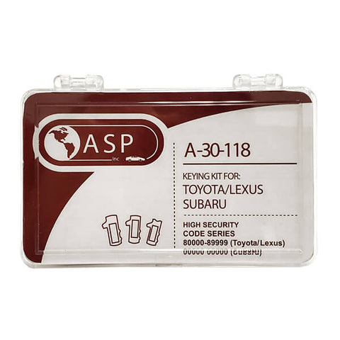 2005-2020 Toyota Lexus 80K / Subaru 90K Keying Tumbler Kit / A-30-118(ASP) - UHS Hardware 2005-2020 Toyota Lexus 80K / Subaru 90K Keying Tumbler Kit / A-30-118(ASP) - UHS Hardware