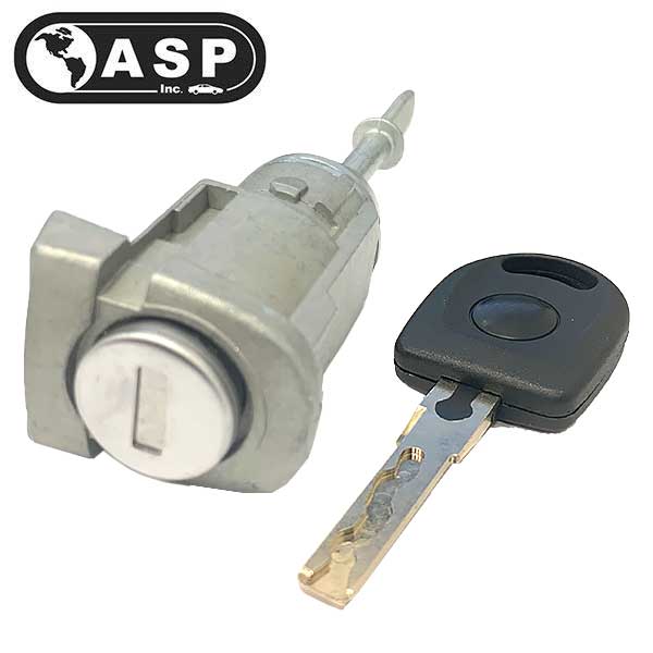 1998-2006 Volkswag0en Audi / HU66 / LH Driver Door Lock Cylinder / Coded / D-31-127 (ASP) - UHS Hardware 1998-2006 Volkswag0en Audi / HU66 / LH Driver Door Lock Cylinder / Coded / D-31-127 (ASP) - UHS Hardware