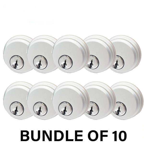 ZINC Mortise Cylinder - 1" - Aluminum Finish - SC1 - Keyed Alike (2 Packs) (BUNDLE OF 10) - UHS Hardware ZINC Mortise Cylinder - 1" - Aluminum Finish - SC1 - Keyed Alike (2 Packs) (BUNDLE OF 10) - UHS Hardware