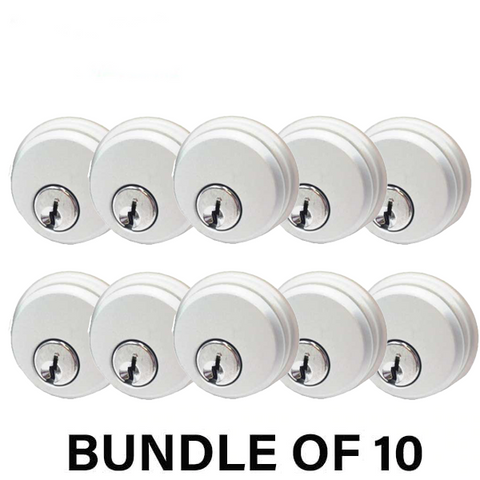 ZINC Mortise Cylinder - 1" - Aluminum Finish - SC1 - Keyed Alike (2 Packs) (BUNDLE OF 10) - UHS Hardware ZINC Mortise Cylinder - 1" - Aluminum Finish - SC1 - Keyed Alike (2 Packs) (BUNDLE OF 10) - UHS Hardware