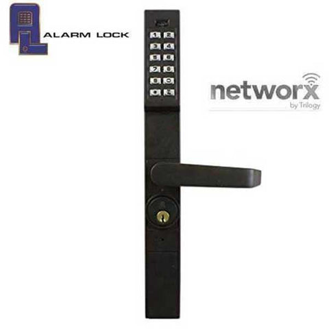 Alarm Lock Trilogy - DL1300NW - Narrow-Stile Digital Keypad Lever Lock - Networx - Wireless Access - 10B - Oil Rubbed Bronze - Grade 1 - UHS Hardware Alarm Lock Trilogy - DL1300NW - Narrow-Stile Digital Keypad Lever Lock - Networx - Wireless Access - 10B - Oil Rubbed Bronze - Grade 1 - UHS Hardware