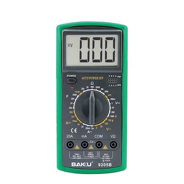 Baku - Digital Multimeter - 9205B For Access Control & EEPROM Testing - UHS Hardware Baku - Digital Multimeter - 9205B For Access Control & EEPROM Testing - UHS Hardware