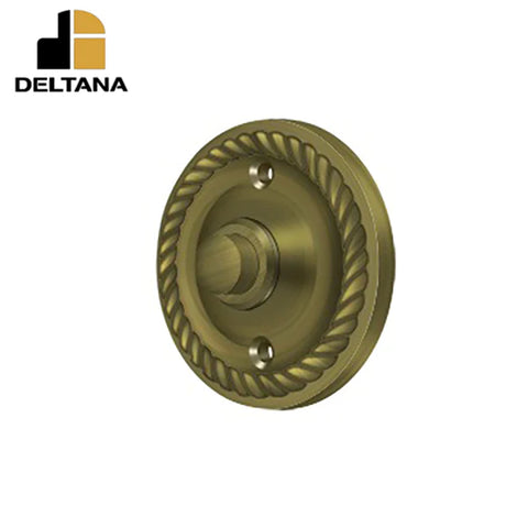 Deltana - Bell Button - Round w/ Rope - Optional Finish Deltana - Bell Button - Round w/ Rope - Optional Finish