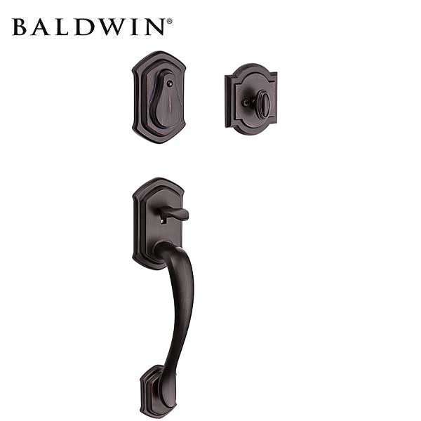 Baldwin - 180MDH - Medina Sectional Handleset - Singl Cyl Deadbolt - Exterior Pull Handle - 11P- Venetian Bronze - SmartKey Technology - Grade 2 - UHS Hardware
