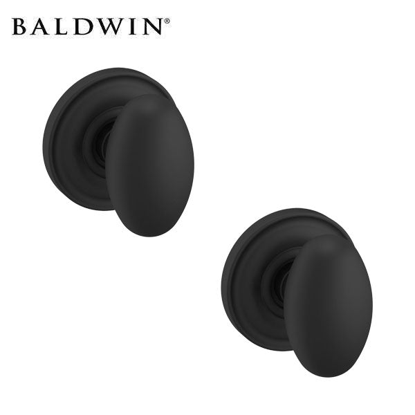 Baldwin Estate - 5025 Classic Knob Set - 5048 Circle Rose - Satin Black - Passage / Privacy - Grade 2 - UHS Hardware Baldwin Estate - 5025 Classic Knob Set - 5048 Circle Rose - Satin Black - Passage / Privacy - Grade 2 - UHS Hardware