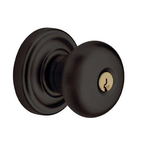 Baldwin Estate - 5205 Classic Knob - 5048 Circle Rose - 102 -Oil Rubbed Bronze - Entrance - Grade 2 - UHS Hardware Baldwin Estate - 5205 Classic Knob - 5048 Circle Rose - 102 -Oil Rubbed Bronze - Entrance - Grade 2 - UHS Hardware