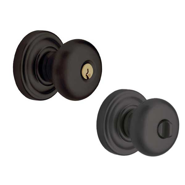 Baldwin Estate - 5205 Classic Knob - 5048 Circle Rose - 102 -Oil Rubbed Bronze - Entrance - Grade 2 - UHS Hardware Baldwin Estate - 5205 Classic Knob - 5048 Circle Rose - 102 -Oil Rubbed Bronze - Entrance - Grade 2 - UHS Hardware