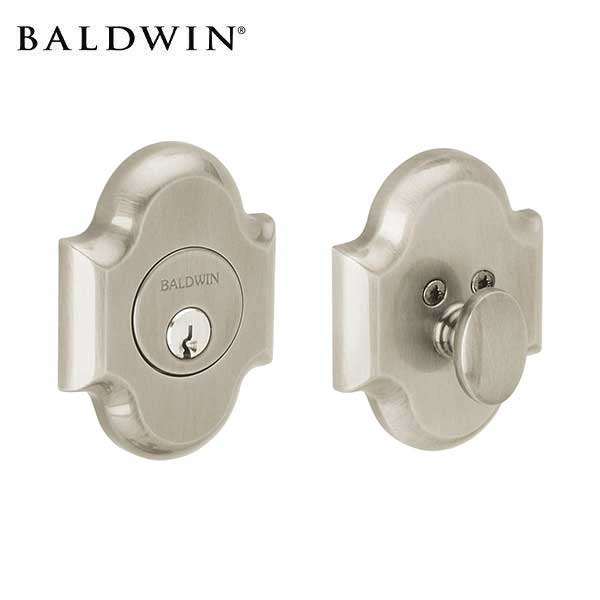 Baldwin Estate Arched Deadbolt - 8252.150 - Singl Cyl - 150 - Satin Nickel - Grade 1 - UHS Hardware Baldwin Estate Arched Deadbolt - 8252.150 - Singl Cyl - 150 - Satin Nickel - Grade 1 - UHS Hardware