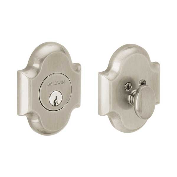 Baldwin Estate Arched Deadbolt - 8252.150 - Singl Cyl - 150 - Satin Nickel - Grade 1 - UHS Hardware Baldwin Estate Arched Deadbolt - 8252.150 - Singl Cyl - 150 - Satin Nickel - Grade 1 - UHS Hardware