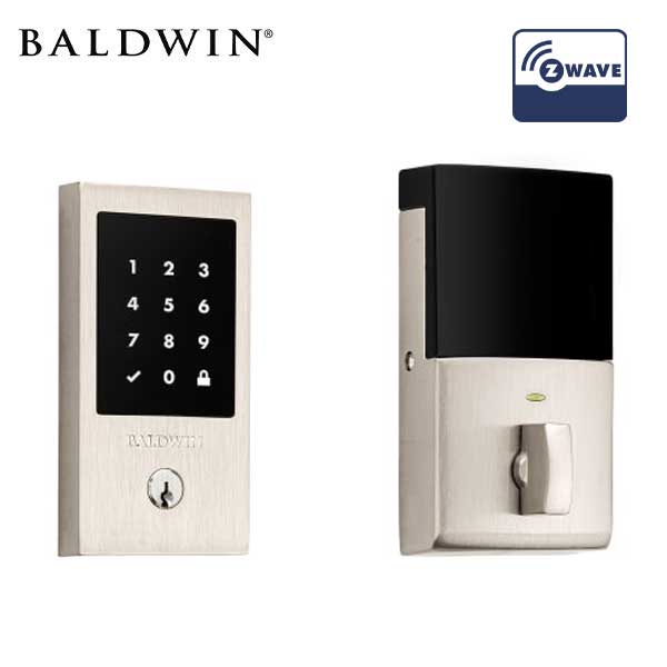 Baldwin Estate - 8225.ZW Minneapolis Electronic Smart Deadbolt - Singl Cyl - Z-Wave - 150 - Satin Nickel - Grade 2 - UHS Hardware Baldwin Estate - 8225.ZW Minneapolis Electronic Smart Deadbolt - Singl Cyl - Z-Wave - 150 - Satin Nickel - Grade 2 - UHS Hardware