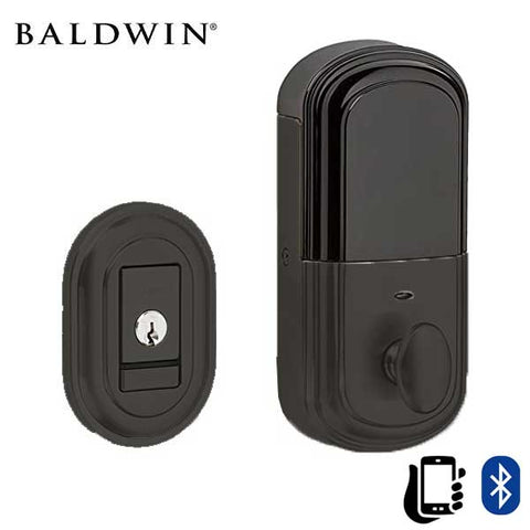 Baldwin Estate Evolved - 8231.B Traditional Electronic Deadbolt - Singl Cyl - Bluetooth - 190 - Satin Black - Grade 2 - UHS Hardware Baldwin Estate Evolved - 8231.B Traditional Electronic Deadbolt - Singl Cyl - Bluetooth - 190 - Satin Black - Grade 2 - UHS Hardware
