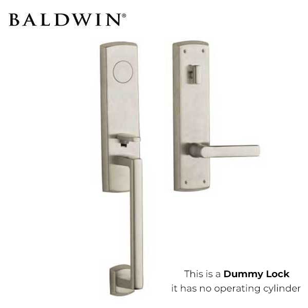 Baldwin Estate - 85387.LFD - Soho Lever Handleset - Full Dummy - 056 - Lifetime Satin Nickel - Grade 2 - LH - UHS Hardware Baldwin Estate - 85387.LFD - Soho Lever Handleset - Full Dummy - 056 - Lifetime Satin Nickel - Grade 2 - LH - UHS Hardware