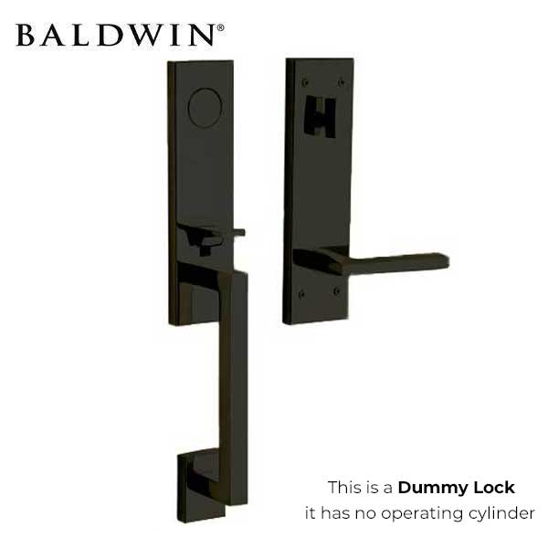 Baldwin Estate - 85391.LFD - Minneapolis 3/4 Escutcheon Handleset - Full Dummy - 190 - Satin Black - Grade 2 - LH - UHS Hardware Baldwin Estate - 85391.LFD - Minneapolis 3/4 Escutcheon Handleset - Full Dummy - 190 - Satin Black - Grade 2 - LH - UHS Hardware