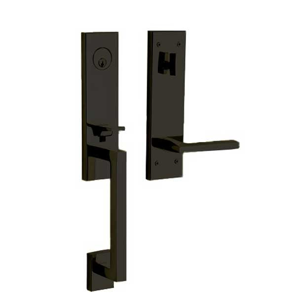 Baldwin Estate - 85391.RENT - Minneapolis 3/4 Escutcheon Handleset - Singl Cyl - 190 - Satin Black - Grade 2 - RH - UHS Hardware Baldwin Estate - 85391.RENT - Minneapolis 3/4 Escutcheon Handleset - Singl Cyl - 190 - Satin Black - Grade 2 - RH - UHS Hardware