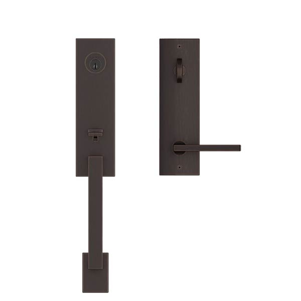 Baldwin Reserve - Seattle Contemporary Lever Handleset - Singl Cyl - Square Lever - Interior Square Rose - 112 - Venetian Bronze - Grade 2 - RH