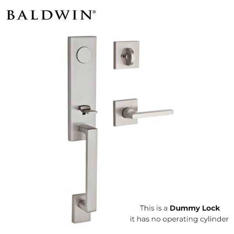 Baldwin Reserve - Seattle Contemporary Lever Handleset - Full Dummy - Contemporary Square Rose - 150 - Satin Nickel - Grade 2 - LH - UHS Hardware Baldwin Reserve - Seattle Contemporary Lever Handleset - Full Dummy - Contemporary Square Rose - 150 - Satin Nickel - Grade 2 - LH - UHS Hardware