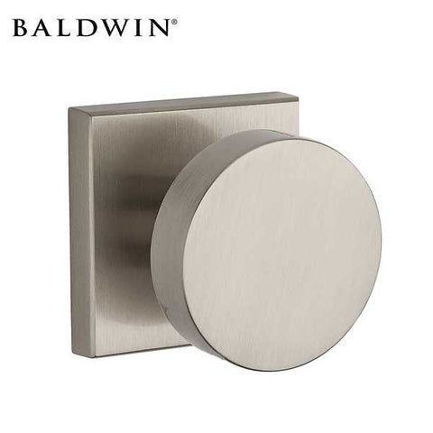 Baldwin Reserve - PV.CON.CSR - Contemporary Knob - Square Rose - 150 - Satin Nickel - Privacy - Grade 2 - UHS Hardware Baldwin Reserve - PV.CON.CSR - Contemporary Knob - Square Rose - 150 - Satin Nickel - Privacy - Grade 2 - UHS Hardware