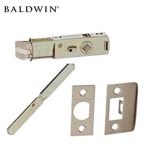 Baldwin Reserve - PV.CON.CSR - Contemporary Knob - Square Rose - 150 - Satin Nickel - Privacy - Grade 2 - UHS Hardware Baldwin Reserve - PV.CON.CSR - Contemporary Knob - Square Rose - 150 - Satin Nickel - Privacy - Grade 2 - UHS Hardware
