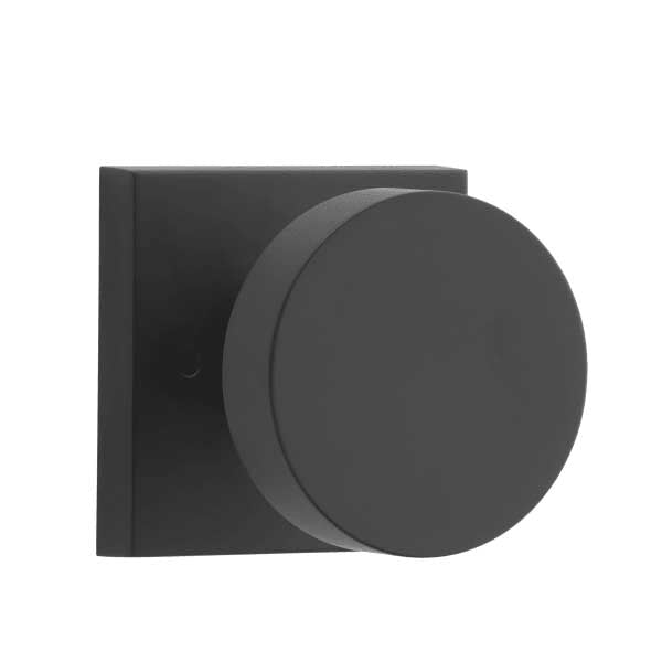 Baldwin Reserve - PV.CON.CSR - Contemporary Knob - Square Rose - 190 - Satin Black - Privacy - Grade 2 - UHS Hardware Baldwin Reserve - PV.CON.CSR - Contemporary Knob - Square Rose - 190 - Satin Black - Privacy - Grade 2 - UHS Hardware