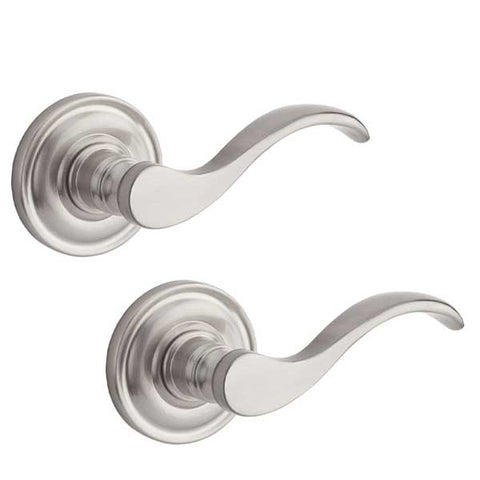 Baldwin Reserve - PS.CUR.TRR - Curve Lever - Traditional Round Rose - 150 - Satin Nickel - Passage - Grade 2 - RH - UHS Hardware Baldwin Reserve - PS.CUR.TRR - Curve Lever - Traditional Round Rose - 150 - Satin Nickel - Passage - Grade 2 - RH - UHS Hardware