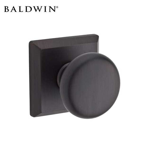 Baldwin Reserve - PS.ROU.TSR - Round Knob - Traditional Square Rose - 112 - Venetian Bronze - Passage - Grade 2 - UHS Hardware Baldwin Reserve - PS.ROU.TSR - Round Knob - Traditional Square Rose - 112 - Venetian Bronze - Passage - Grade 2 - UHS Hardware