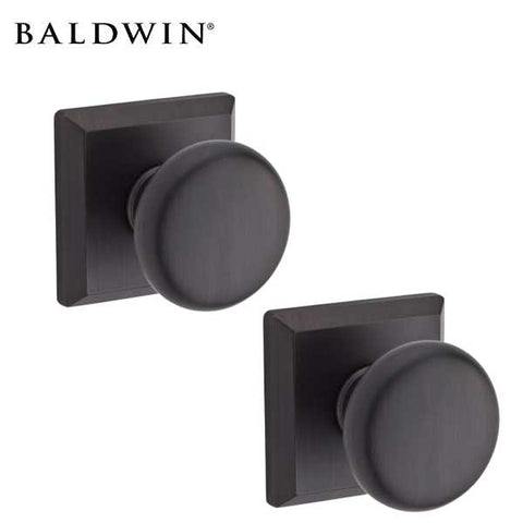 Baldwin Reserve - PS.ROU.TSR - Round Knob - Traditional Square Rose - 112 - Venetian Bronze - Passage - Grade 2 - UHS Hardware Baldwin Reserve - PS.ROU.TSR - Round Knob - Traditional Square Rose - 112 - Venetian Bronze - Passage - Grade 2 - UHS Hardware