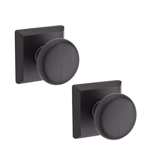 Baldwin Reserve - PS.ROU.TSR - Round Knob - Traditional Square Rose - 112 - Venetian Bronze - Passage - Grade 2 - UHS Hardware Baldwin Reserve - PS.ROU.TSR - Round Knob - Traditional Square Rose - 112 - Venetian Bronze - Passage - Grade 2 - UHS Hardware