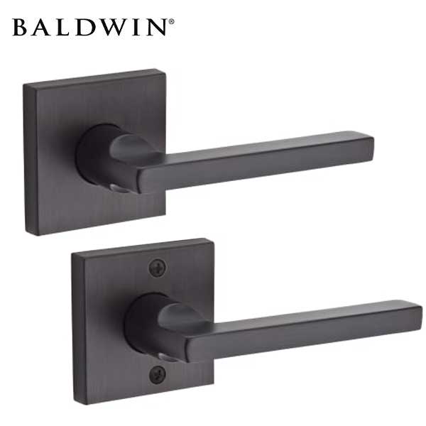 Baldwin Reserve - PS.SQU.CSR - Contemporary Square Lever - Square Rose - 112 - Venetian Bronze - Passage - Grade 2 - RH - UHS Hardware Baldwin Reserve - PS.SQU.CSR - Contemporary Square Lever - Square Rose - 112 - Venetian Bronze - Passage - Grade 2 - RH - UHS Hardware