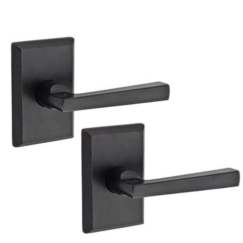 Baldwin Reserve - PS.TAP.RSR - Taper Lever - Rustic Square Rose - 481 - Dark Bronze - Passage - Grade 2 - RH - UHS Hardware Baldwin Reserve - PS.TAP.RSR - Taper Lever - Rustic Square Rose - 481 - Dark Bronze - Passage - Grade 2 - RH - UHS Hardware