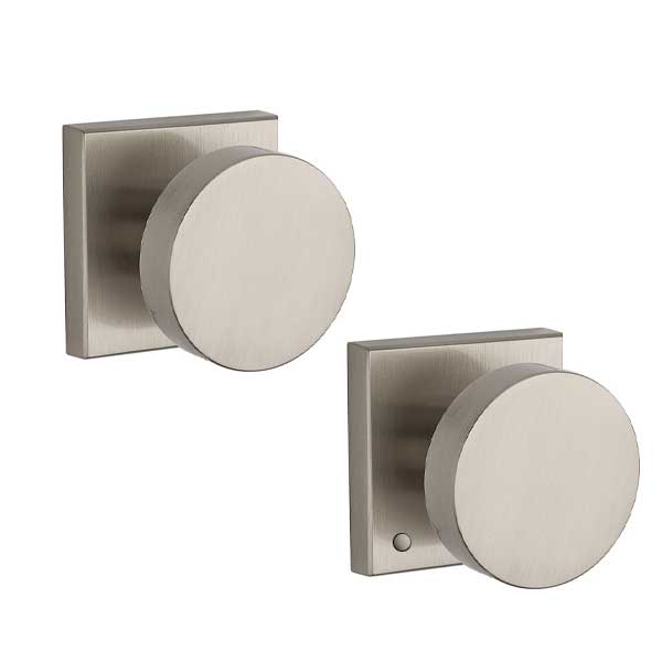Baldwin Reserve - PV.CON.CSR - Contemporary Knob - Square Rose - 150 - Satin Nickel - Privacy - Grade 2 - UHS Hardware Baldwin Reserve - PV.CON.CSR - Contemporary Knob - Square Rose - 150 - Satin Nickel - Privacy - Grade 2 - UHS Hardware